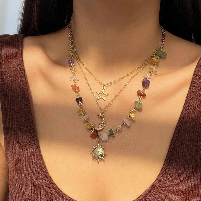 3pc Celestial Crystal Necklace