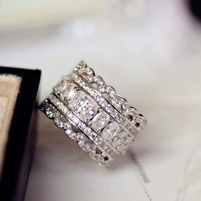 Multilayer Elegant Zirconia Ring