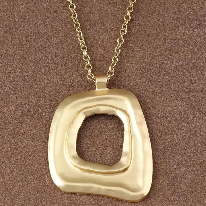 Boho Rounded Square Necklace