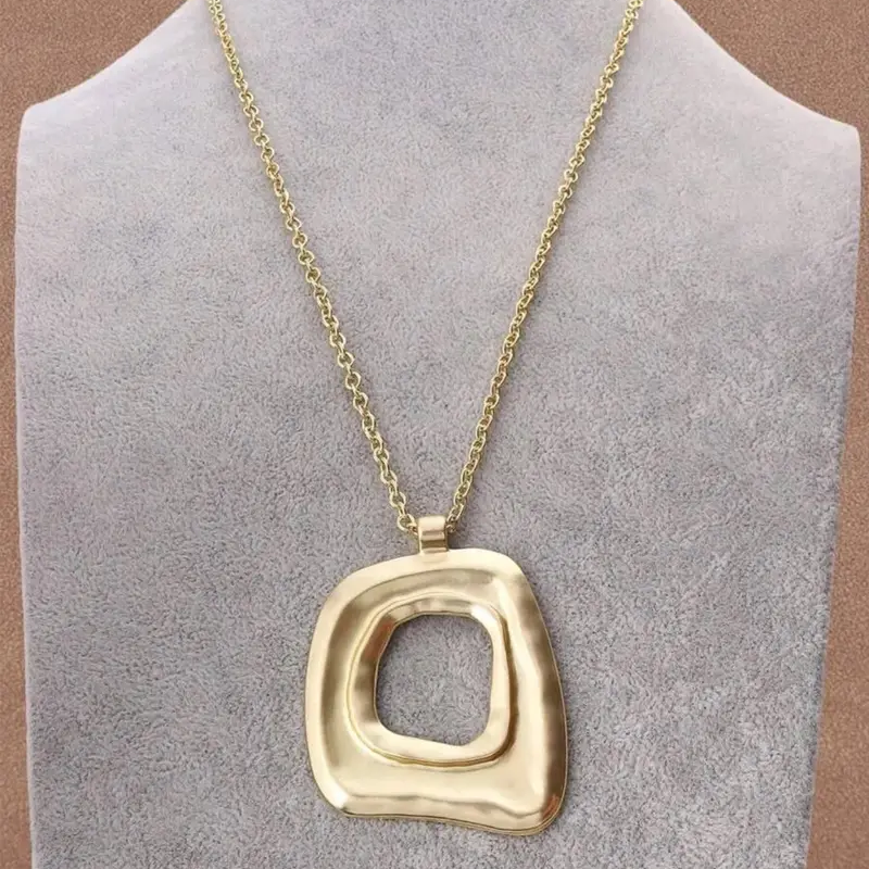 Boho Rounded Square Necklace