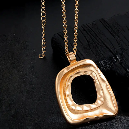 Boho Rounded Square Necklace