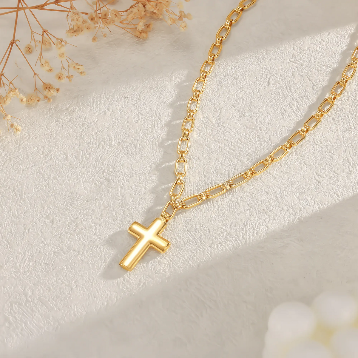 Cross Paperclip Necklace