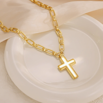 Cross Paperclip Necklace