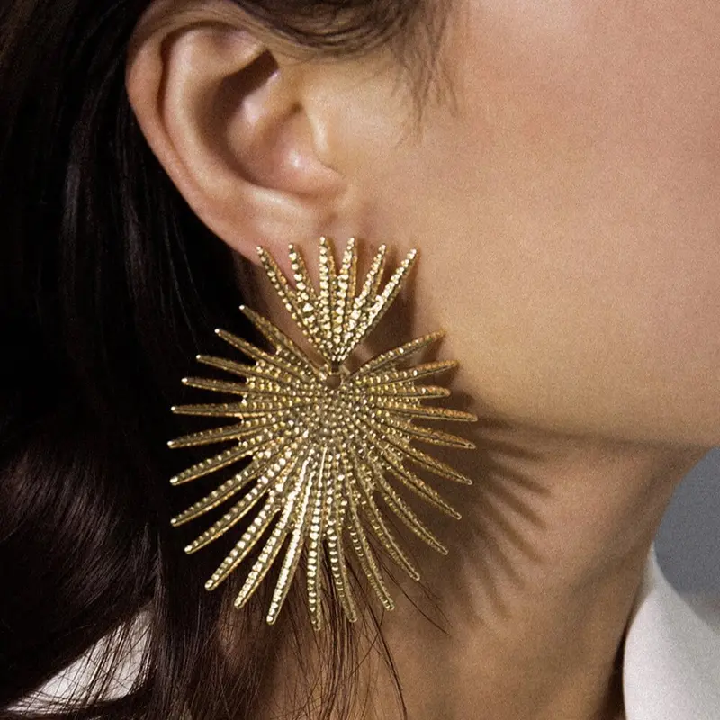 Sunburst Hoop Earrings
