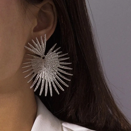 Sunburst Hoop Earrings
