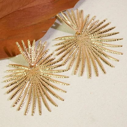 Sunburst Hoop Earrings