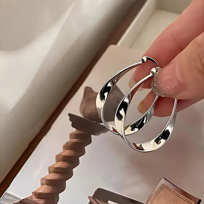 Mobius Twist Hoop Earrings