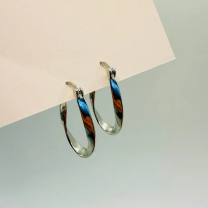 Mobius Twist Hoop Earrings