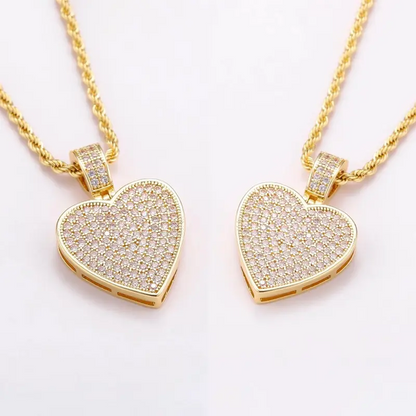 Zirconia Heart Pendant Necklace
