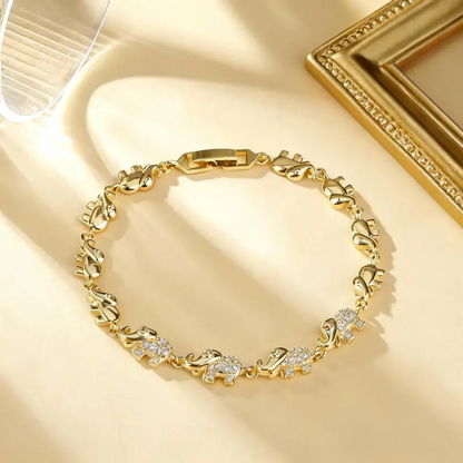 Cubic Zirconia Elephant Bracelet