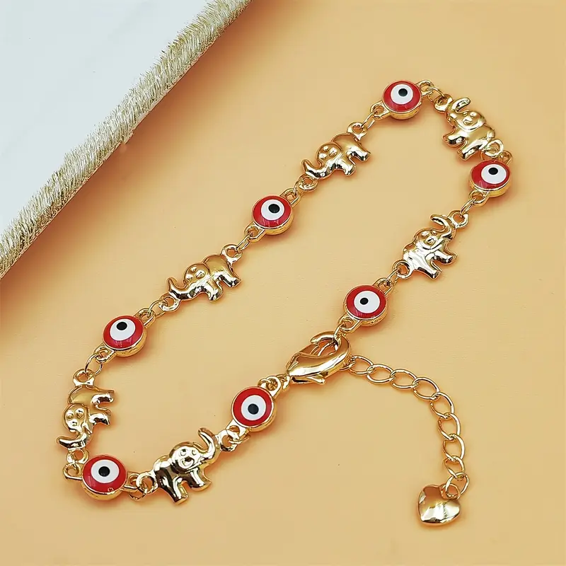Boho Elephant Evil Eye Bracelet