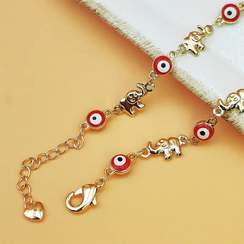 Boho Elephant Evil Eye Bracelet