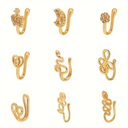 9pc Nose Ring Set