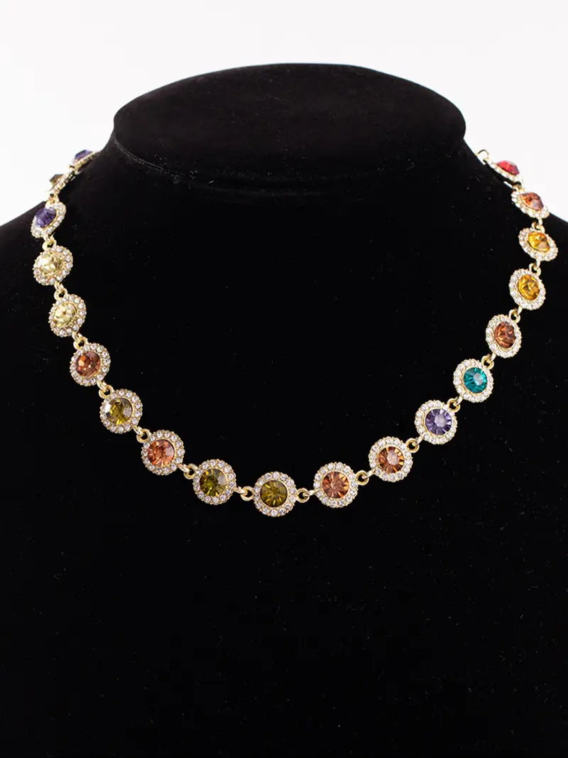 Colorful Rhinestone Necklace