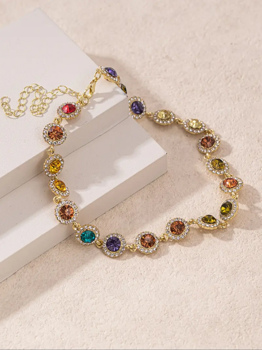 Colorful Rhinestone Necklace