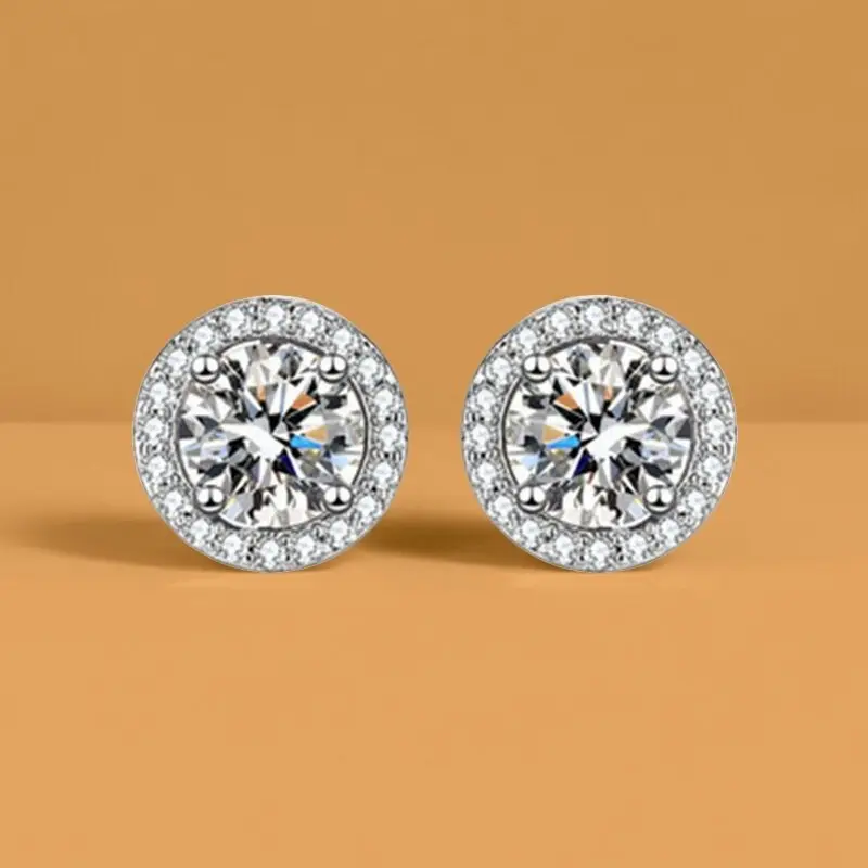 4 Pair 8pc Sparkly Zirconia Earrings Set