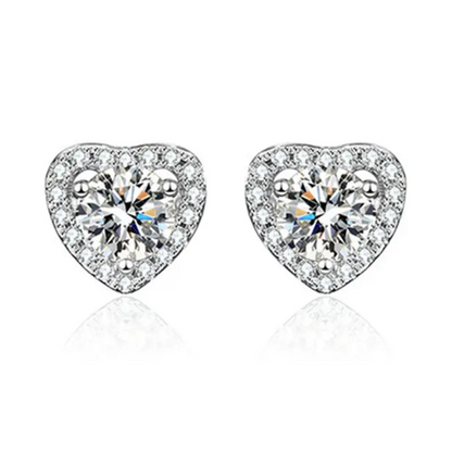 4 Pair 8pc Sparkly Zirconia Earrings Set