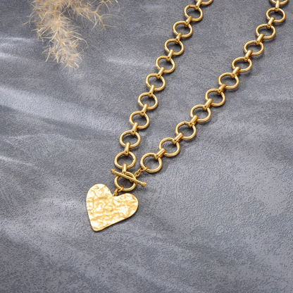Heart Toggle Clasp Necklace