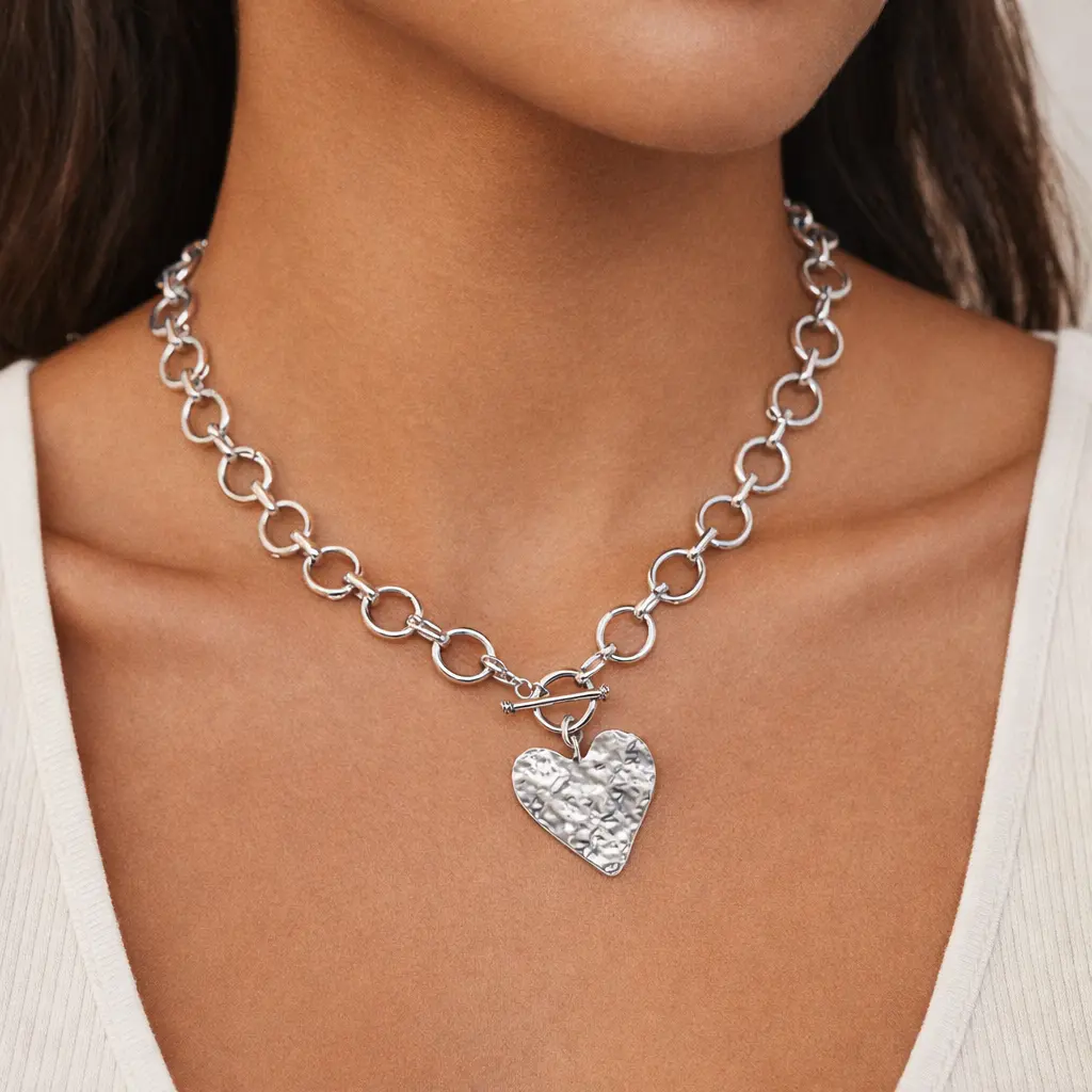 Heart Toggle Clasp Necklace