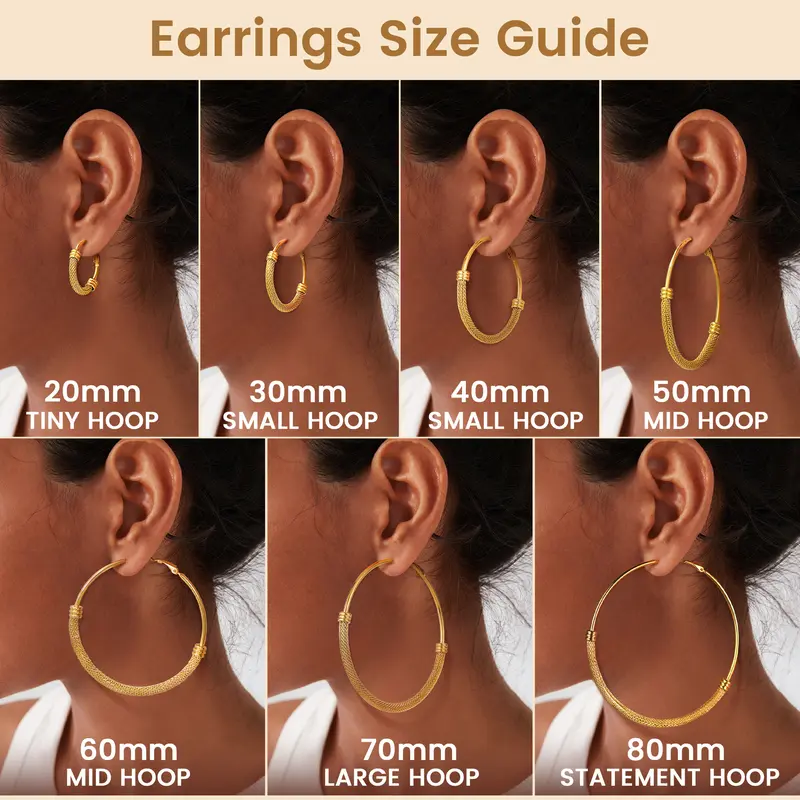 Chunky Textured Hoop Earrings