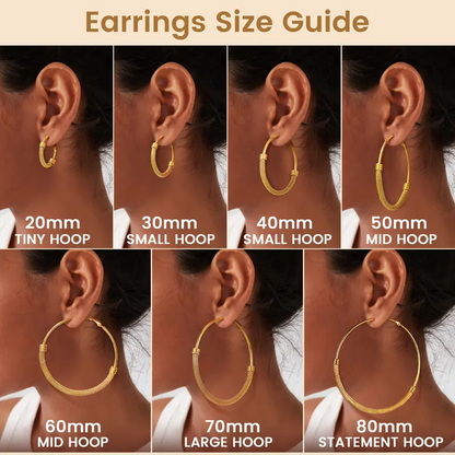 Chunky Textured Hoop Earrings