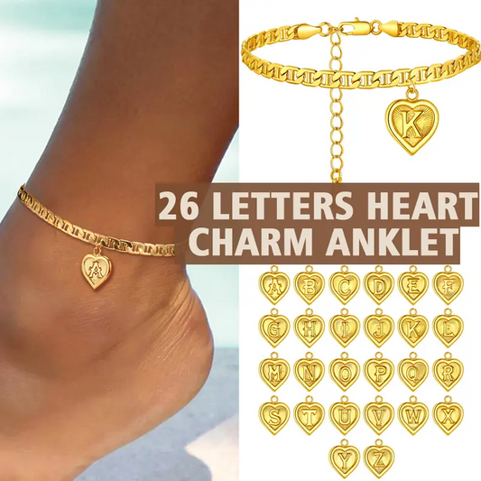 Initial Heart Anklet