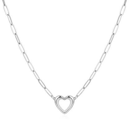 Dainty Open Heart Necklace