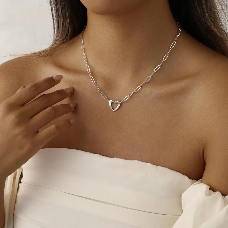 Dainty Open Heart Necklace