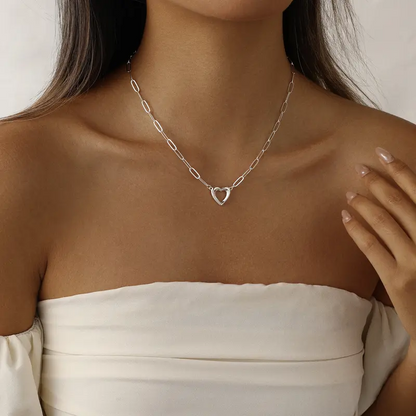 Dainty Open Heart Necklace