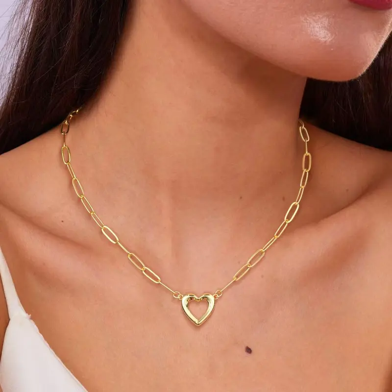 Dainty Open Heart Necklace