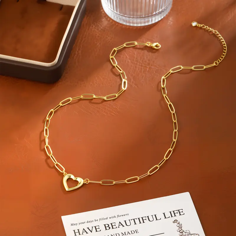 Dainty Open Heart Necklace