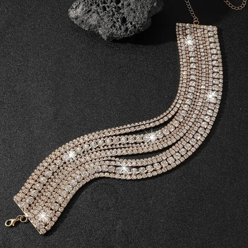 Elegant Rhinestone Choker Necklace