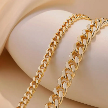 2pc Chunky Cuban Anklets