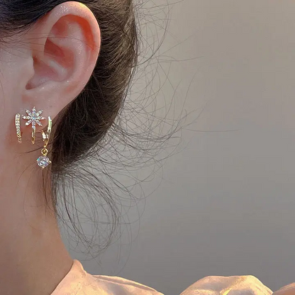 Sparkling Pave Star Earrings