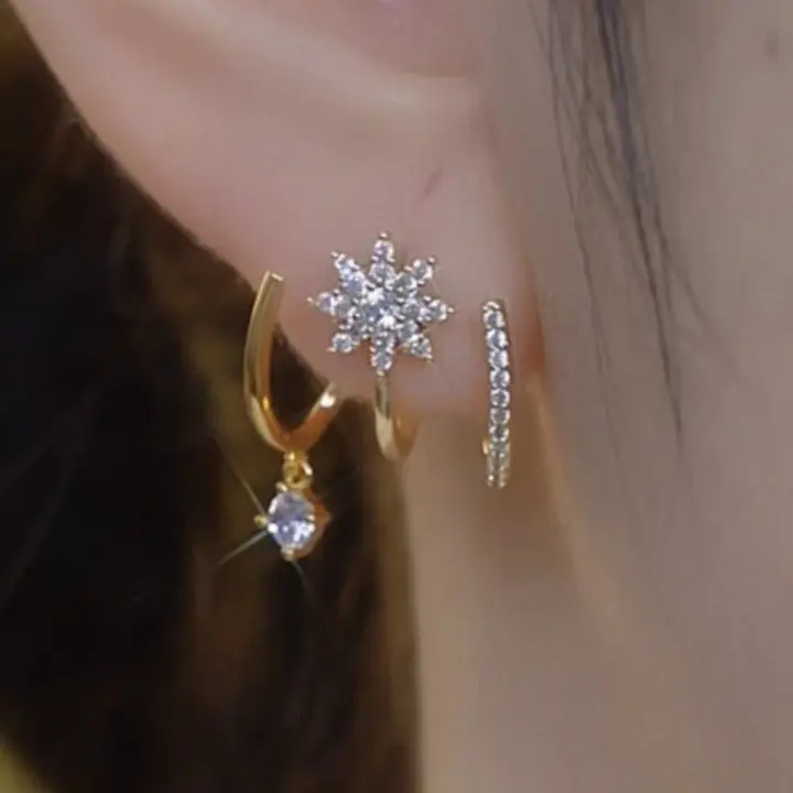 Sparkling Pave Star Earrings