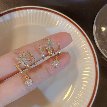 Sparkling Pave Star Earrings