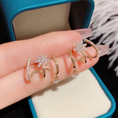 Sparkling Pave Star Earrings