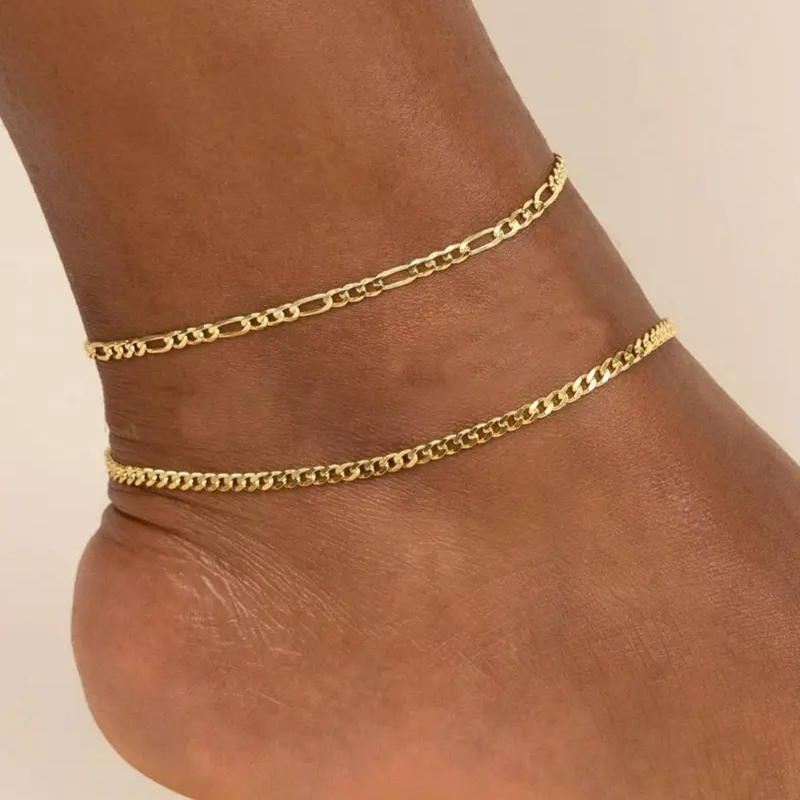 2pc Dainty Thin Anklets