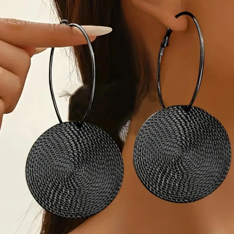 Round Circle Hoop Earrings