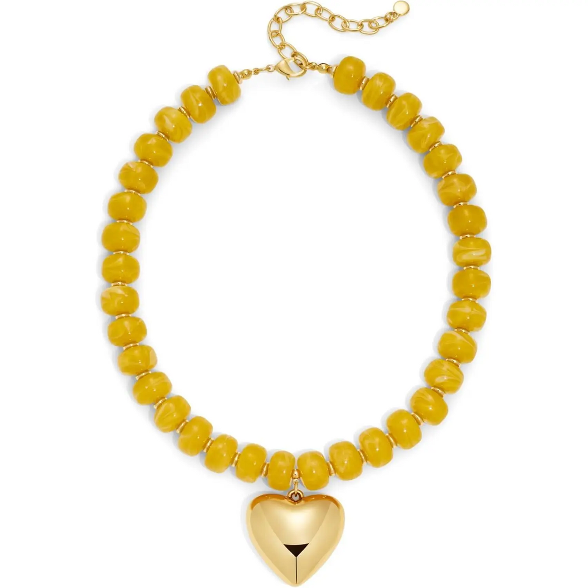 Chunky Bead Heart Necklace