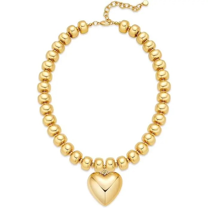 Chunky Bead Heart Necklace
