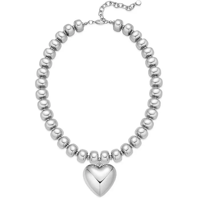 Chunky Bead Heart Necklace