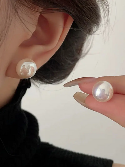 3 Pair Elegant Pearl Stud Earrings Set