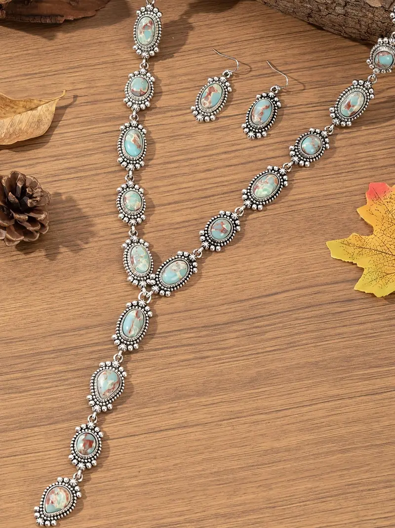 Boho Matching Necklace & Earrings Set