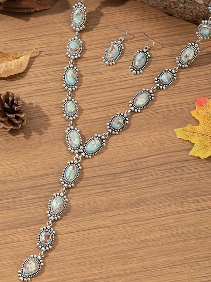 Boho Matching Necklace & Earrings Set