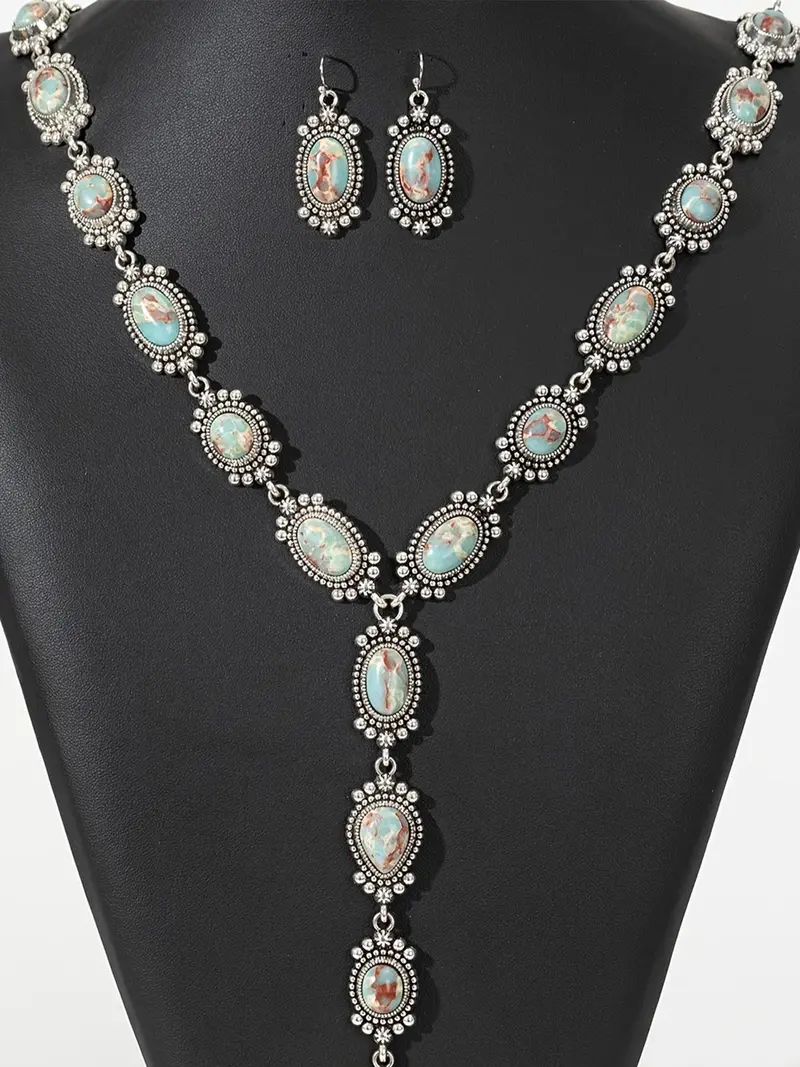 Boho Matching Necklace & Earrings Set