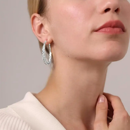 Twisted Braided Hoop Earrings
