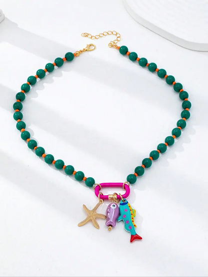 3pc Summer Layered Beaded Necklace Set