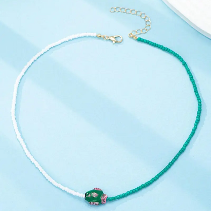 Colorful Beaded Marine Necklace Set