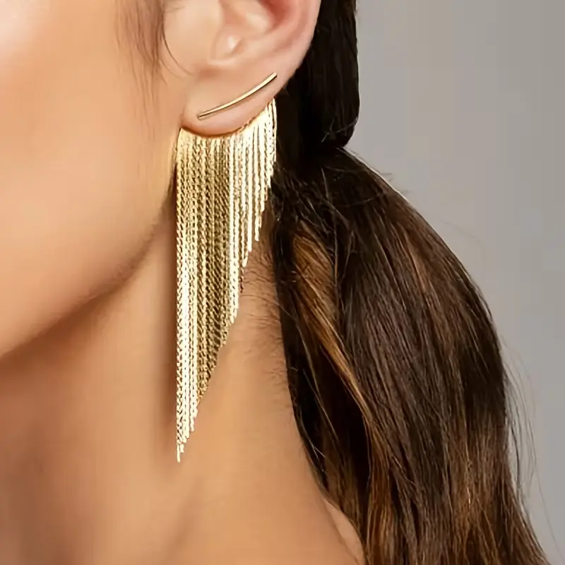 Irregular Tassel Drop Earrings